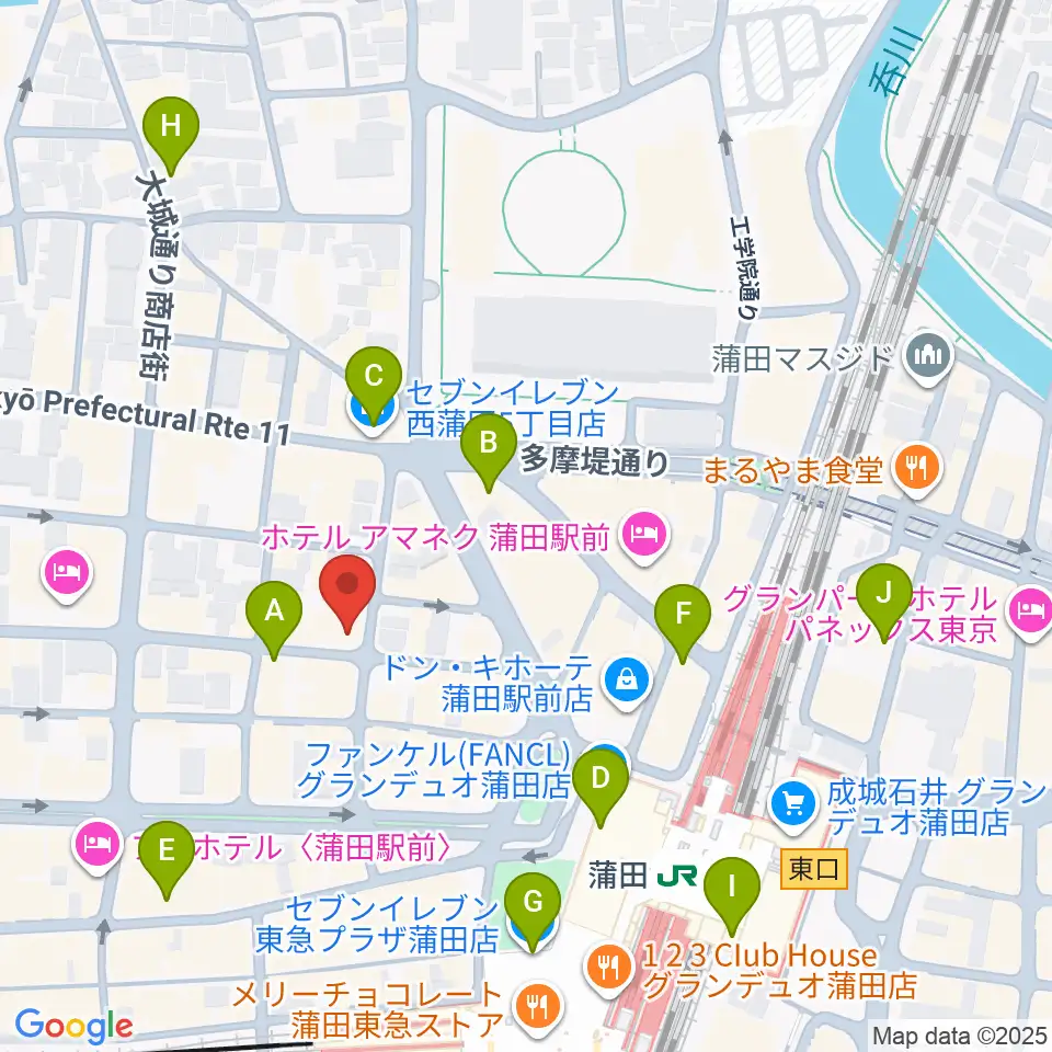 KAMATAぶらぶら周辺のコンビニエンスストア一覧地図