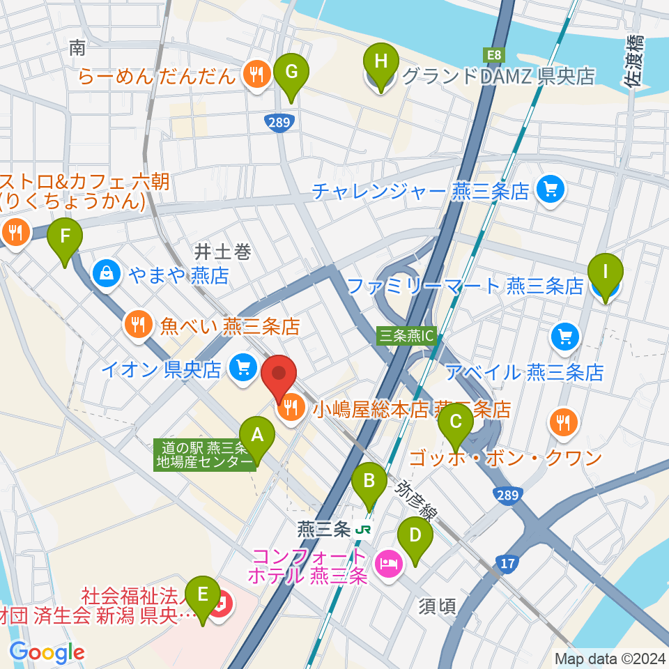 イオンシネマ県央周辺のコンビニエンスストア一覧地図