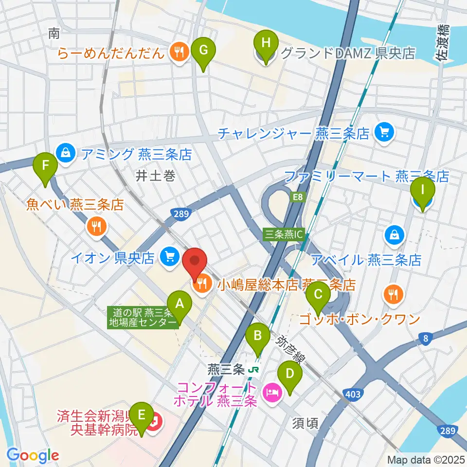 イオンシネマ県央周辺のコンビニエンスストア一覧地図