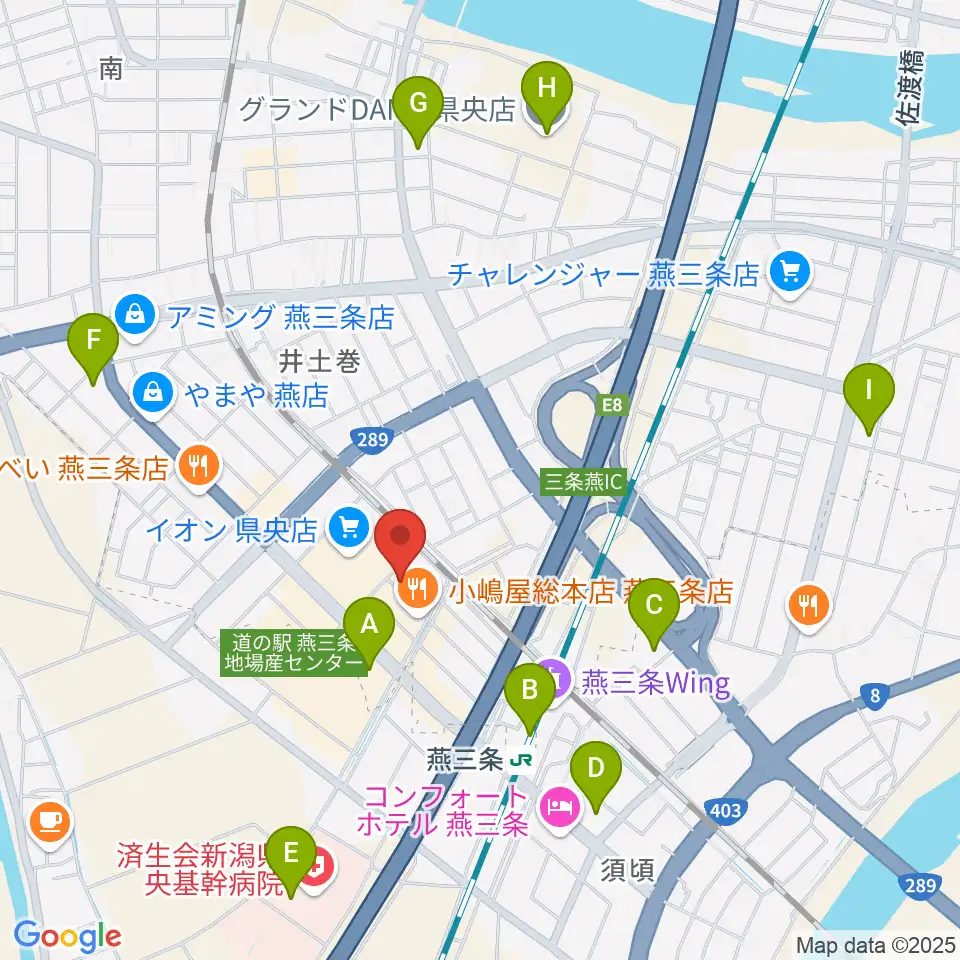 イオンシネマ県央周辺のコンビニエンスストア一覧地図