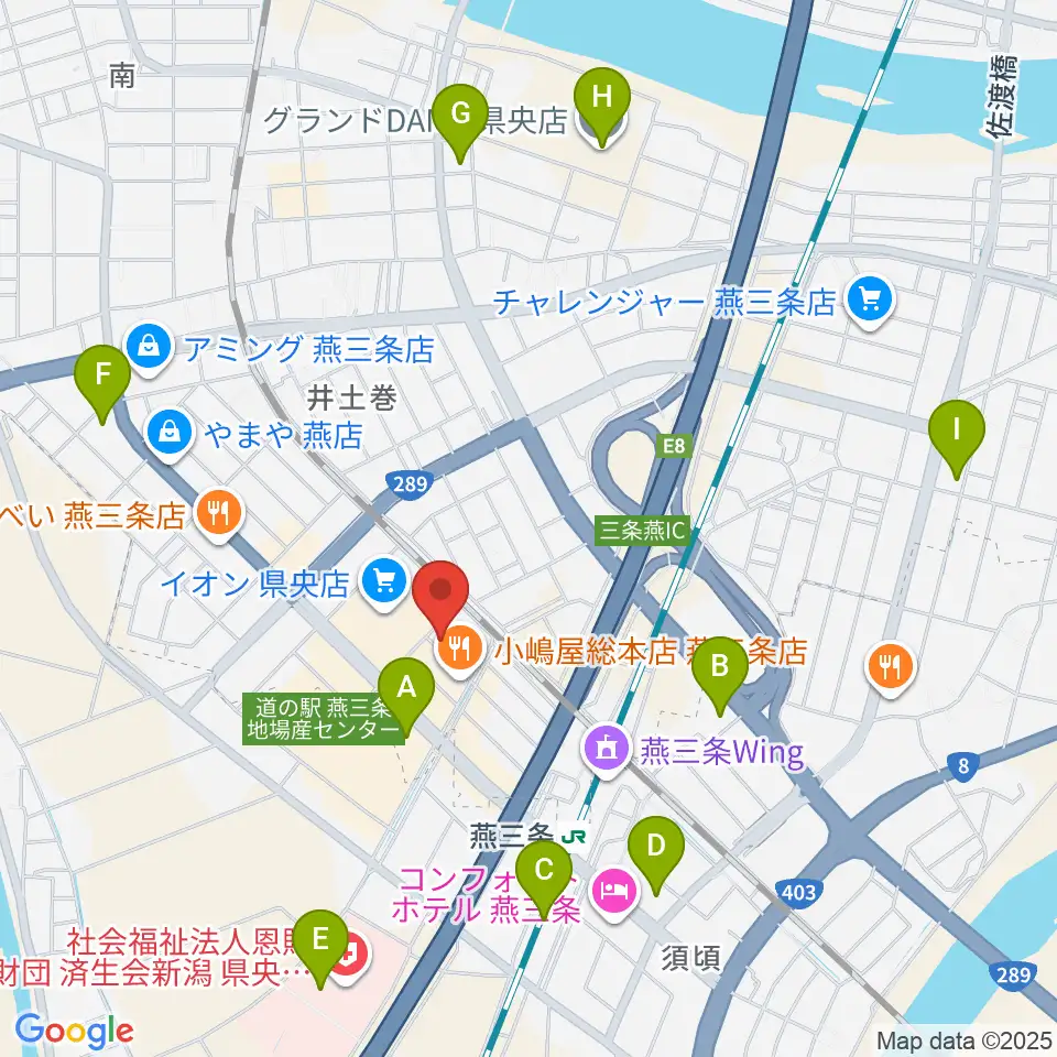 イオンシネマ県央周辺のコンビニエンスストア一覧地図