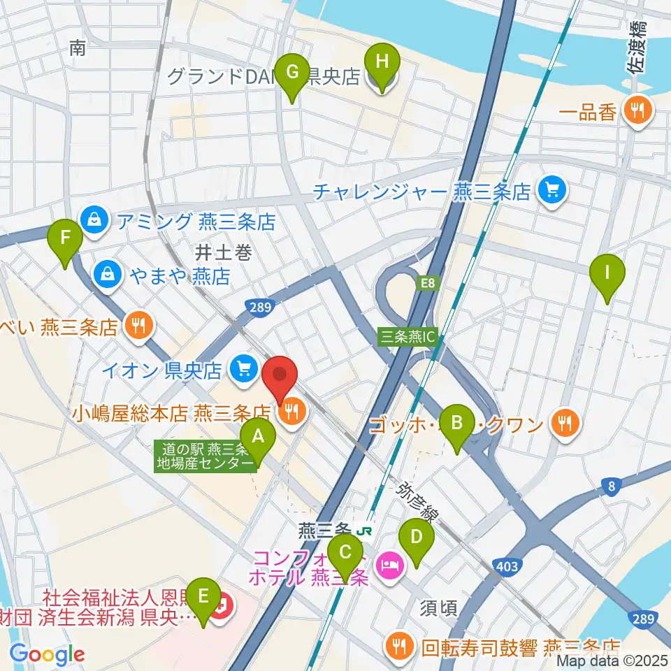 イオンシネマ県央周辺のコンビニエンスストア一覧地図