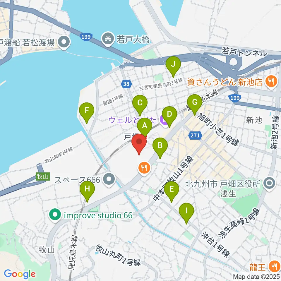 イオンシネマ戸畑周辺のコンビニエンスストア一覧地図