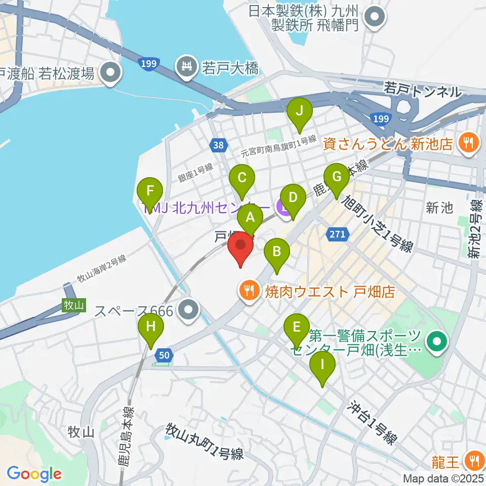 イオンシネマ戸畑周辺のコンビニエンスストア一覧地図