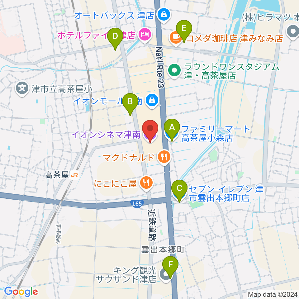 イオンシネマ津南周辺のコンビニエンスストア一覧地図