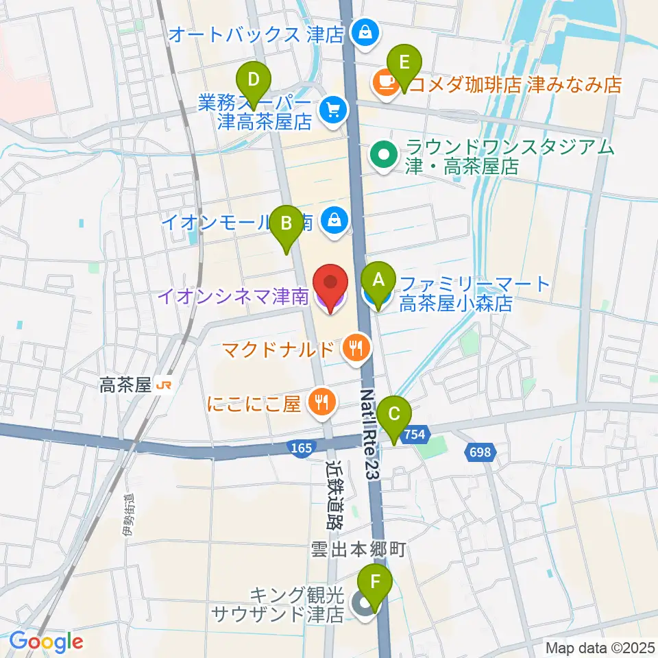 イオンシネマ津南周辺のコンビニエンスストア一覧地図