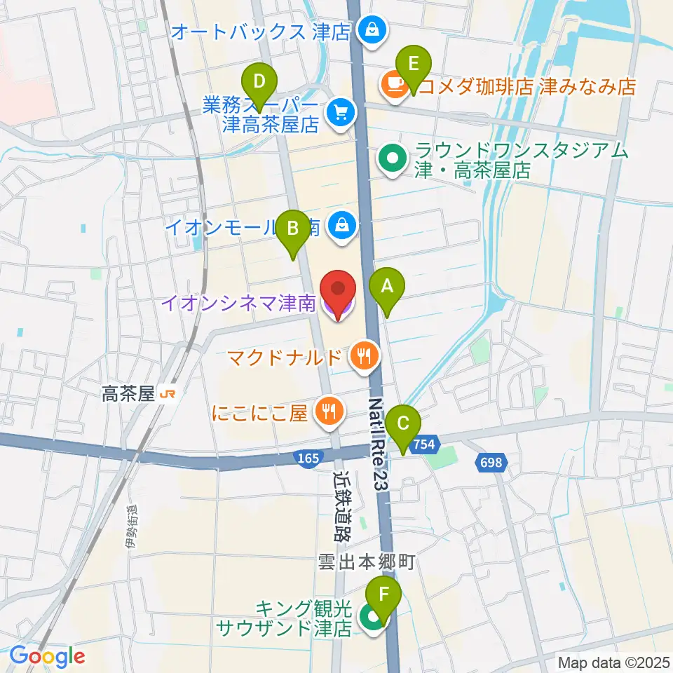 イオンシネマ津南周辺のコンビニエンスストア一覧地図