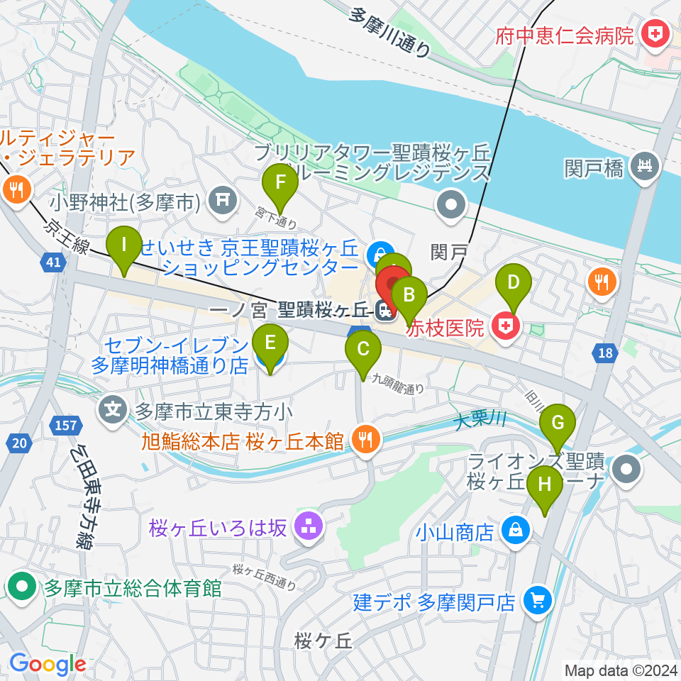 せいせきアウラホール周辺のコンビニエンスストア一覧地図