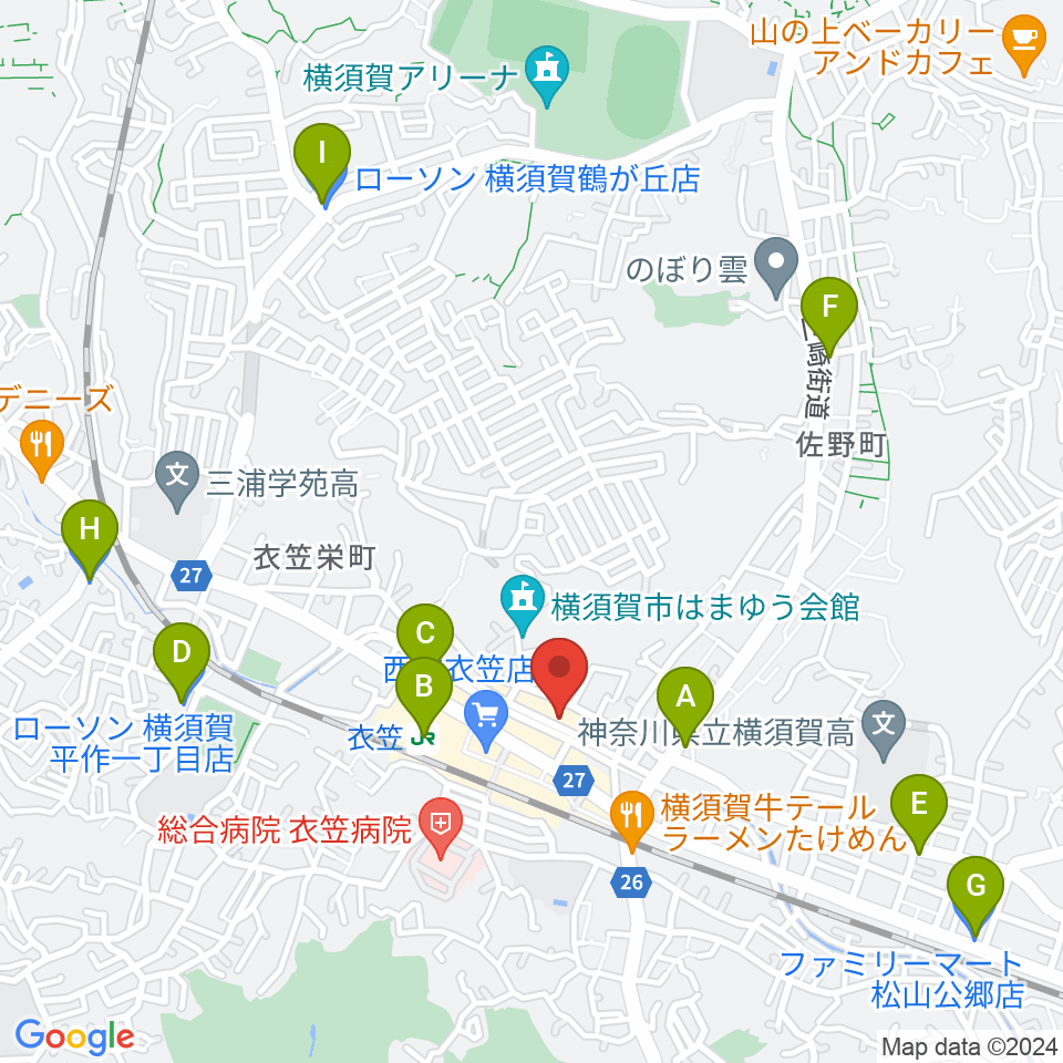 スタジオバックビート周辺のコンビニエンスストア一覧地図