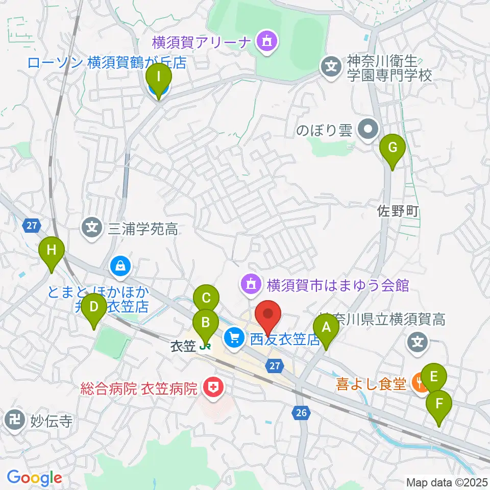 スタジオバックビート周辺のコンビニエンスストア一覧地図