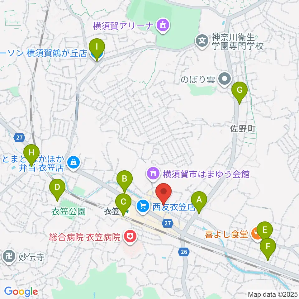 スタジオバックビート周辺のコンビニエンスストア一覧地図