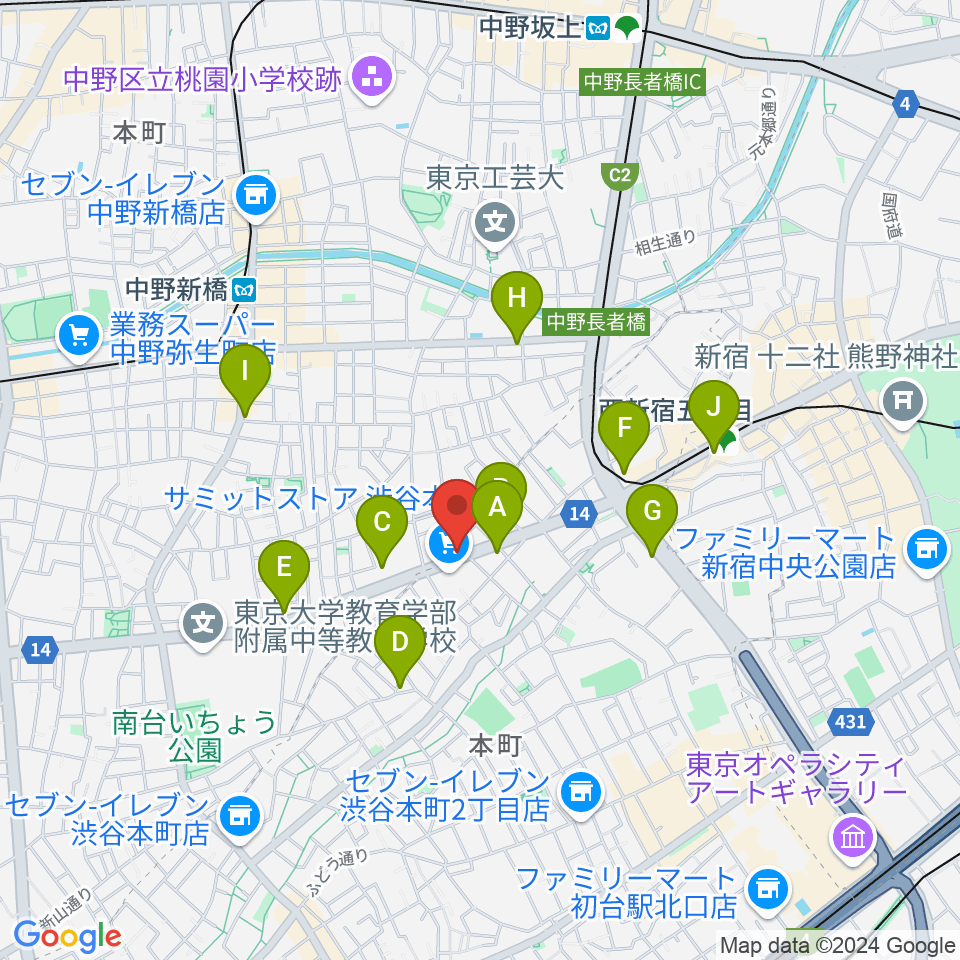 Submarine STUDIO周辺のコンビニエンスストア一覧地図