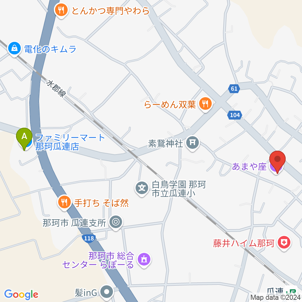 あまや座周辺のコンビニエンスストア一覧地図