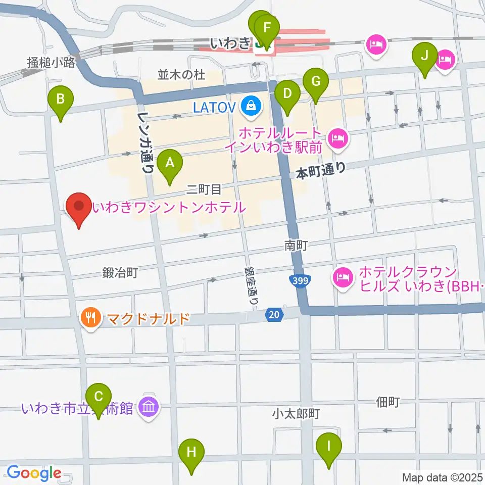 ウインズ・ユーいわき店周辺のコンビニエンスストア一覧地図