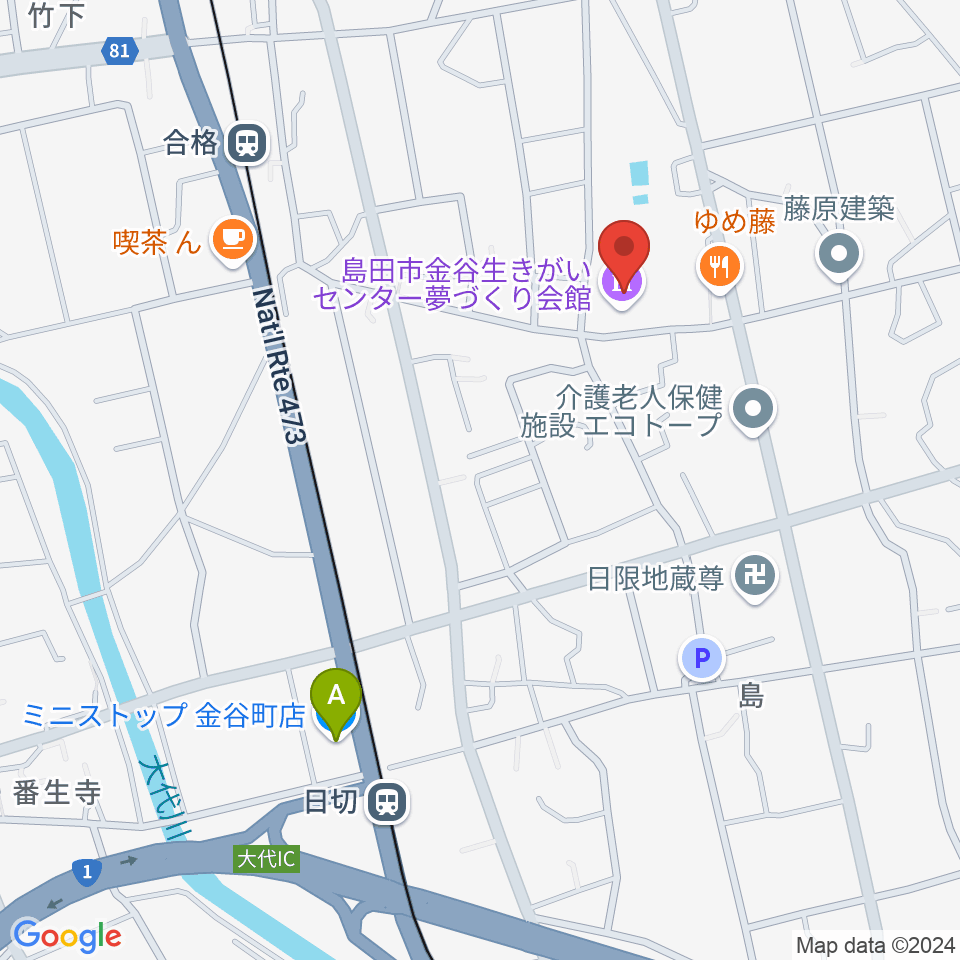 夢づくり会館周辺のコンビニエンスストア一覧地図