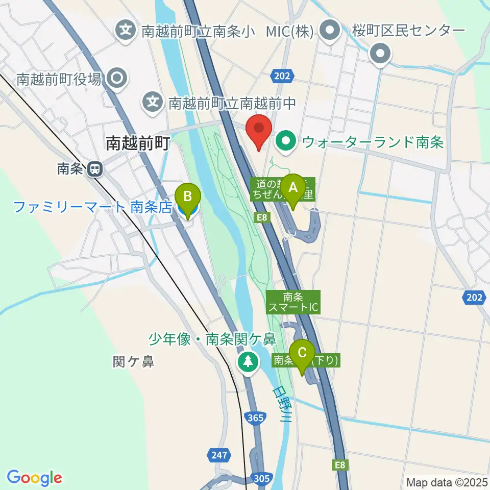 南越前文化会館周辺のコンビニエンスストア一覧地図