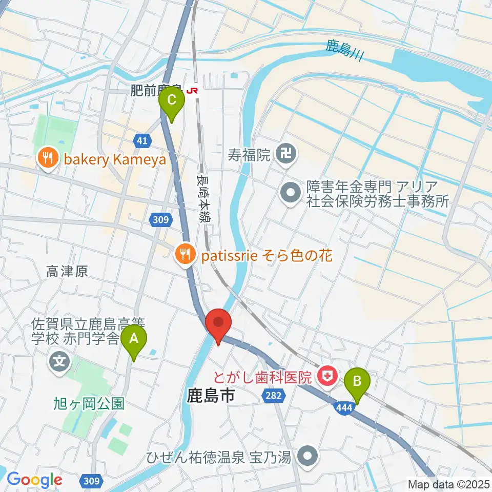 鹿島市生涯学習センター・エイブル周辺のコンビニエンスストア一覧地図
