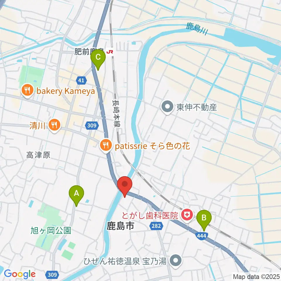 鹿島市生涯学習センター・エイブル周辺のコンビニエンスストア一覧地図