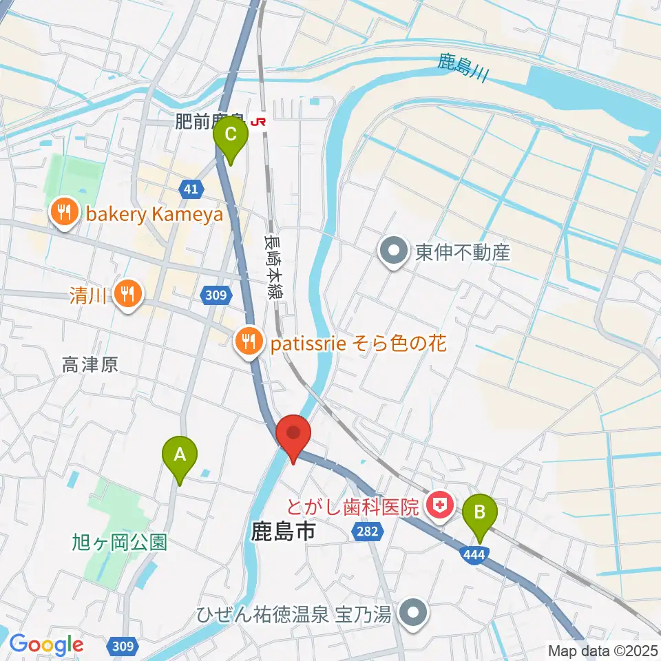 鹿島市生涯学習センター・エイブル周辺のコンビニエンスストア一覧地図