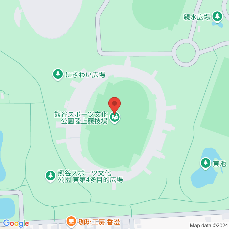 熊谷スポーツ文化公園陸上競技場周辺のコンビニエンスストア一覧地図