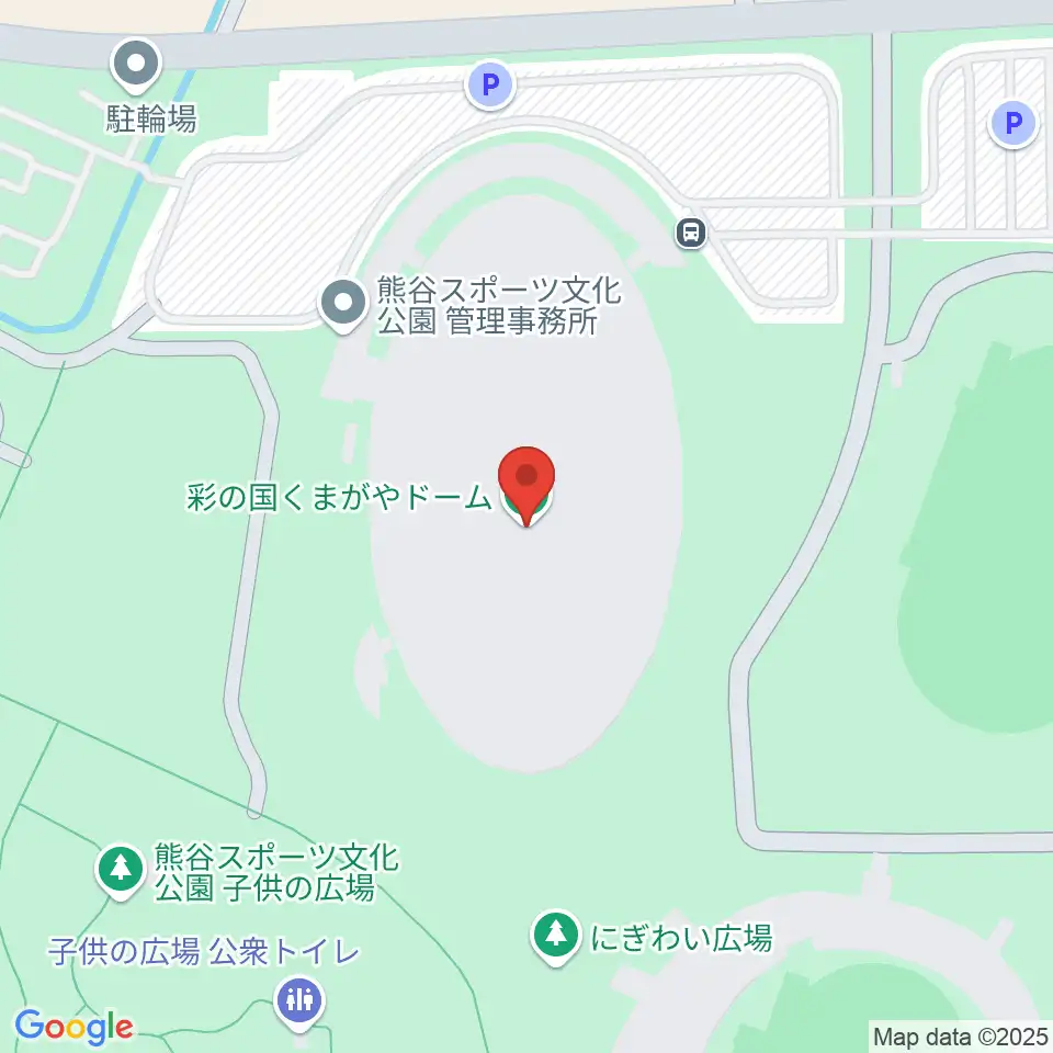 彩の国くまがやドーム周辺のコンビニエンスストア一覧地図