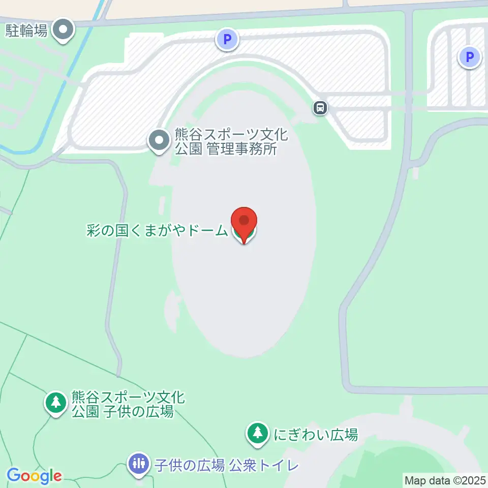 彩の国くまがやドーム周辺のコンビニエンスストア一覧地図