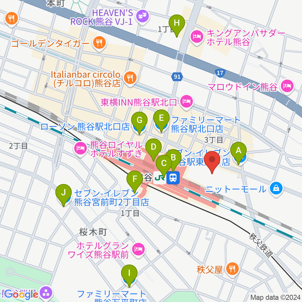 シネティアラ21周辺のコンビニエンスストア一覧地図