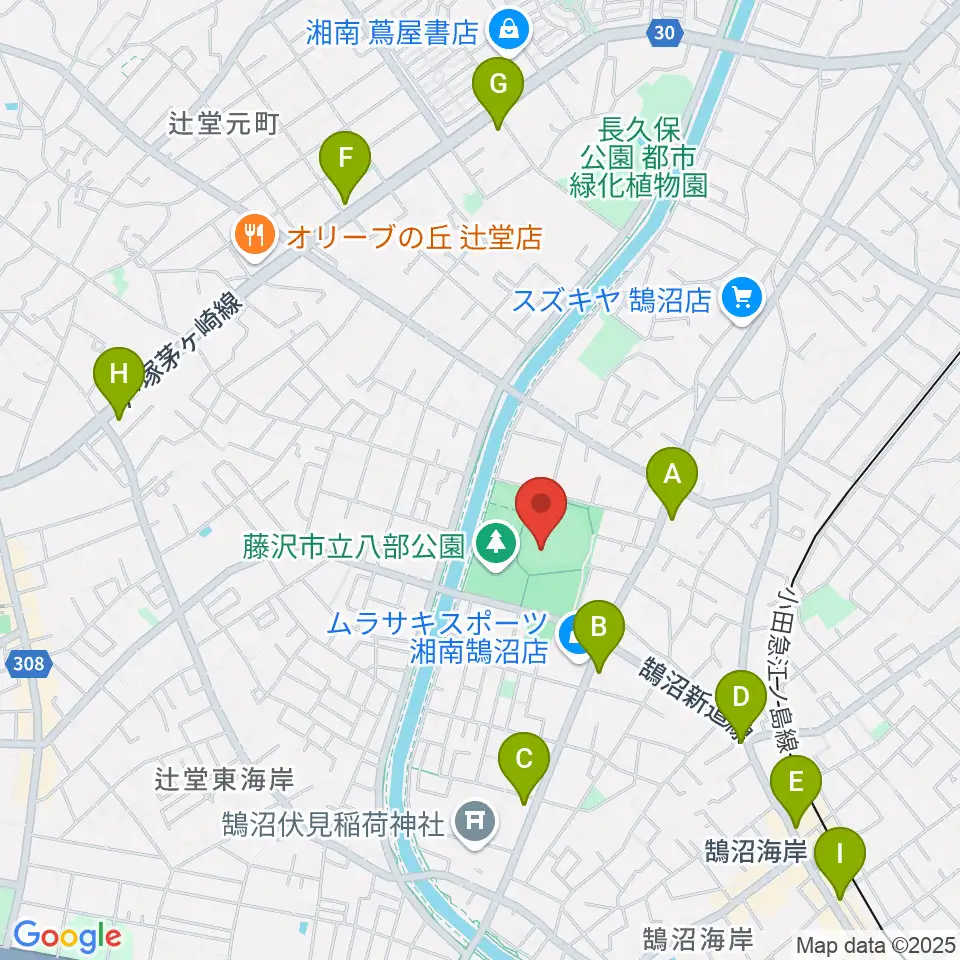藤沢市八部野球場周辺のコンビニエンスストア一覧地図