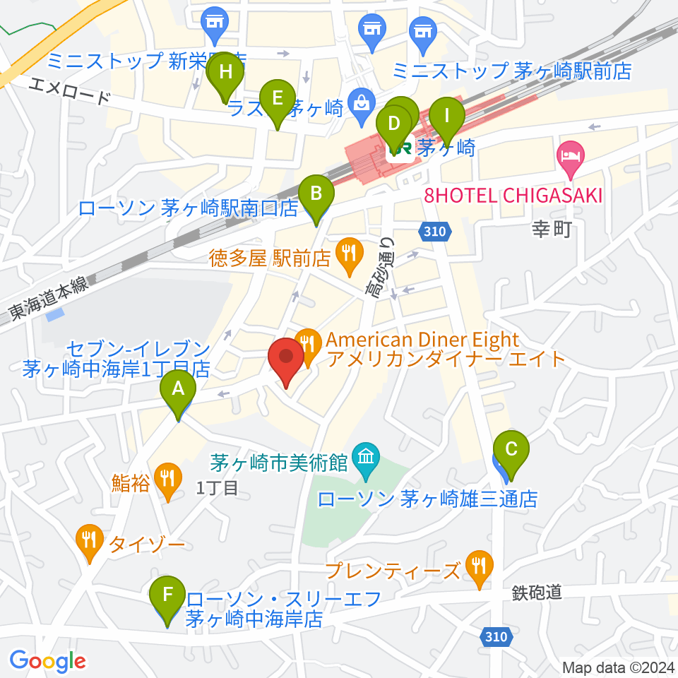 JAM IN THE BOX周辺のコンビニエンスストア一覧地図