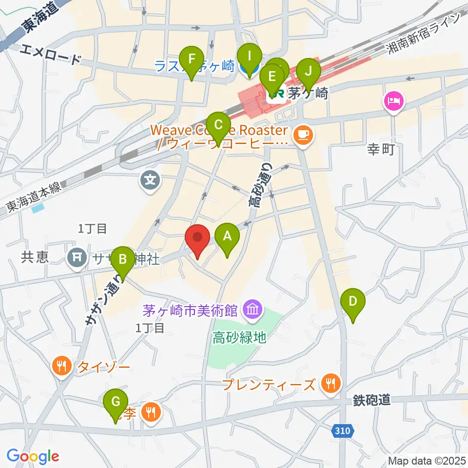 JAM IN THE BOX周辺のコンビニエンスストア一覧地図