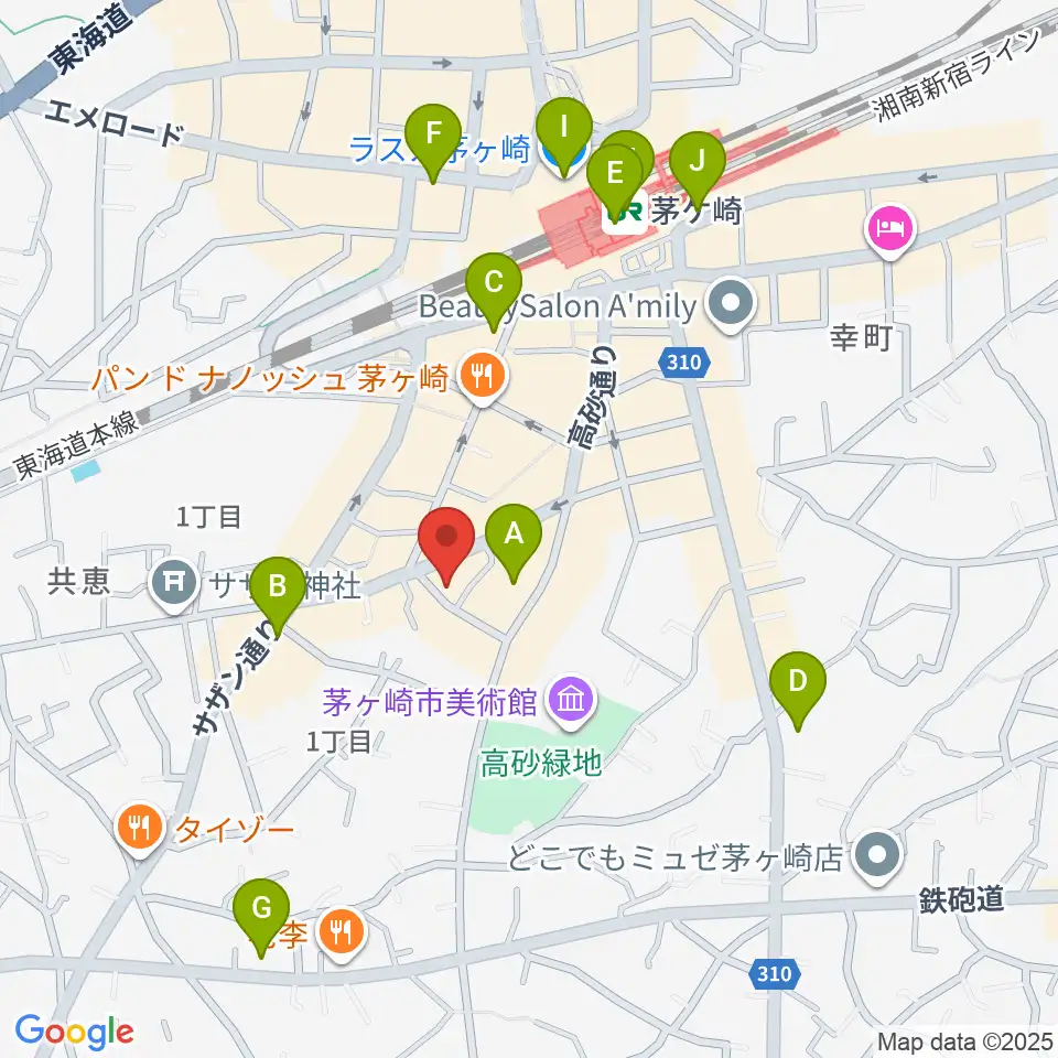 JAM IN THE BOX周辺のコンビニエンスストア一覧地図