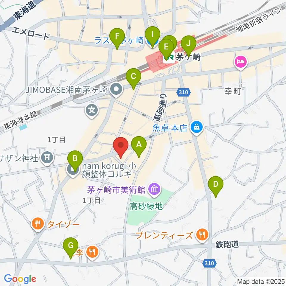 JAM IN THE BOX周辺のコンビニエンスストア一覧地図
