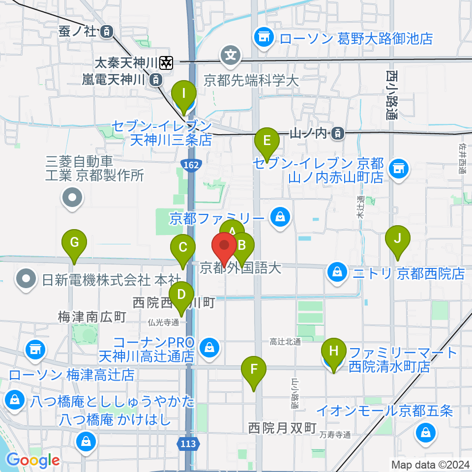 スタジオレンス周辺のコンビニエンスストア一覧地図