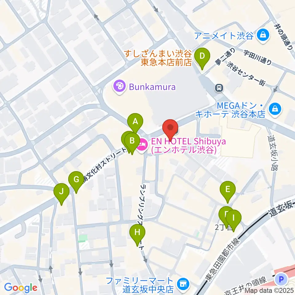 渋谷Studio Freedom周辺のコンビニエンスストア一覧地図