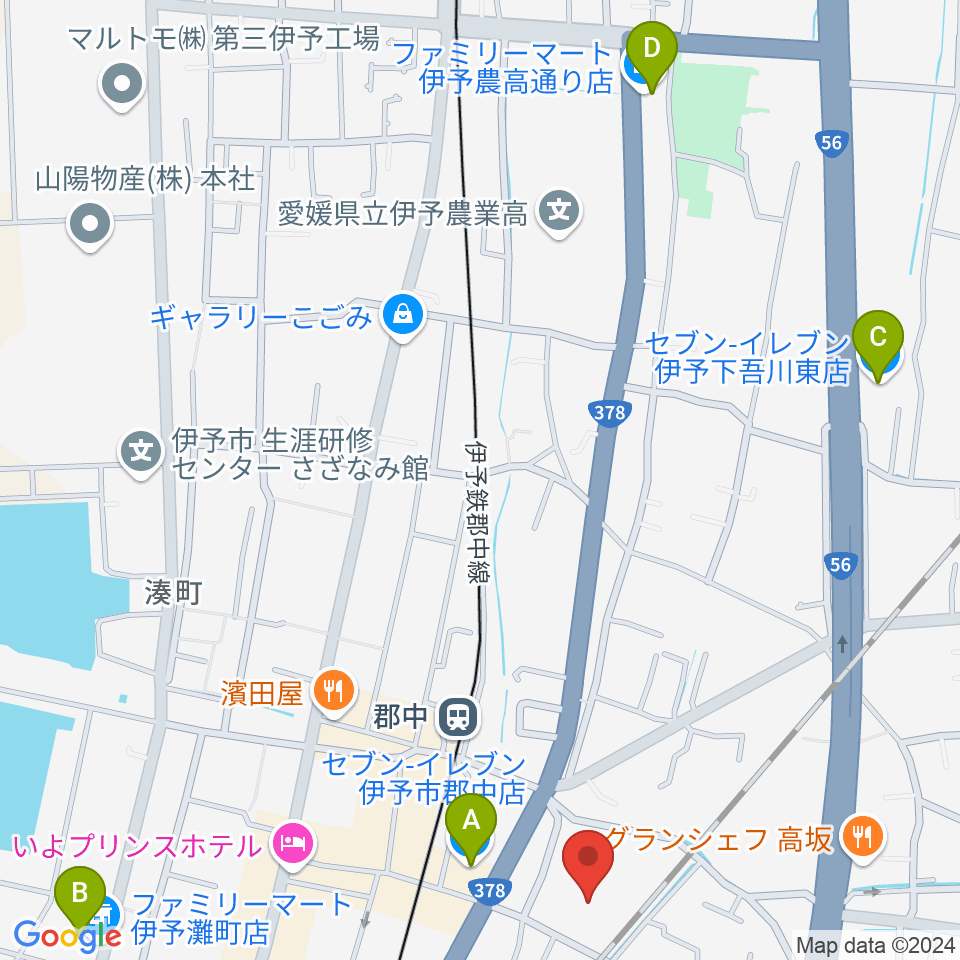 IYO夢みらい館周辺のコンビニエンスストア一覧地図