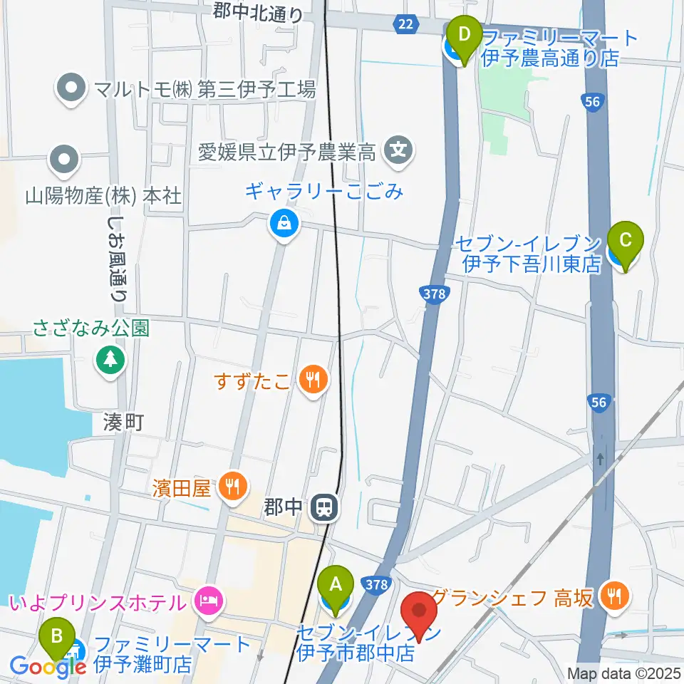 IYO夢みらい館周辺のコンビニエンスストア一覧地図