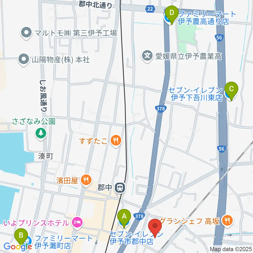 IYO夢みらい館周辺のコンビニエンスストア一覧地図