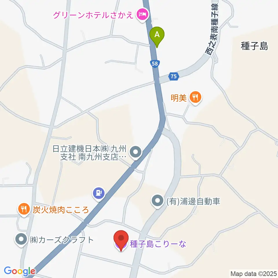 種子島こりーな周辺のコンビニエンスストア一覧地図