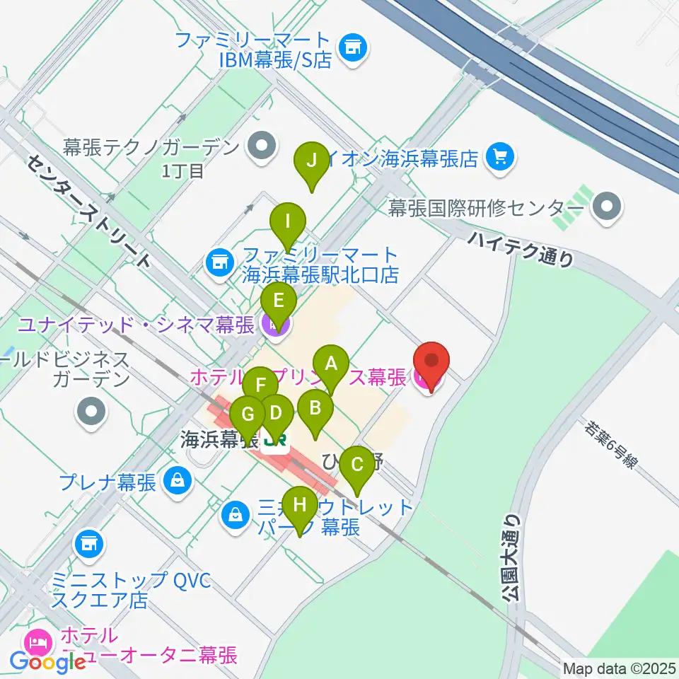 ホテルスプリングス幕張スプリングスホール周辺のコンビニエンスストア一覧地図