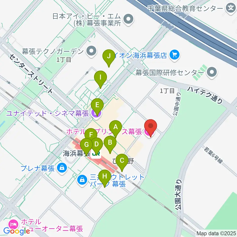 ホテルスプリングス幕張スプリングスホール周辺のコンビニエンスストア一覧地図