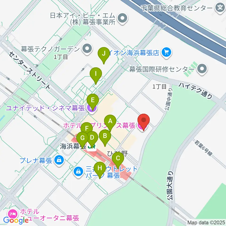 ホテルスプリングス幕張スプリングスホール周辺のコンビニエンスストア一覧地図