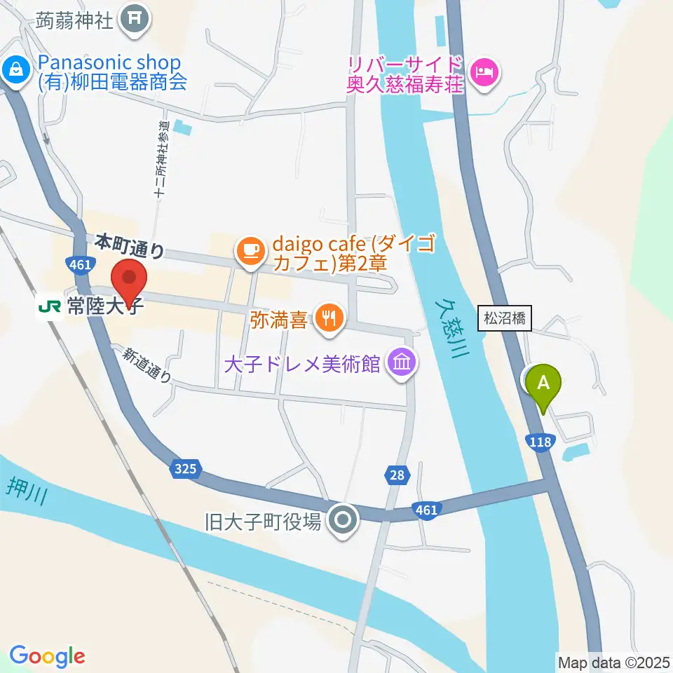 大子町文化福祉会館まいん周辺のコンビニエンスストア一覧地図
