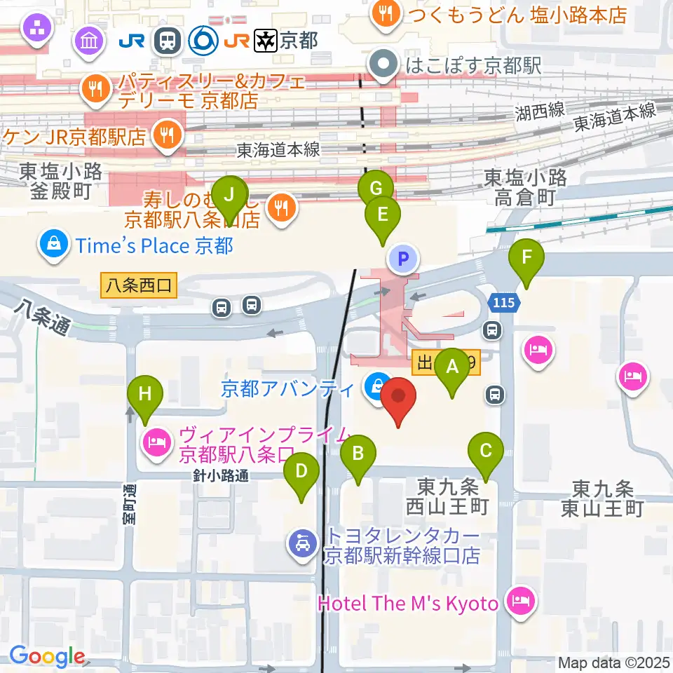 龍谷大学 響都ホール 校友会館周辺のコンビニエンスストア一覧地図