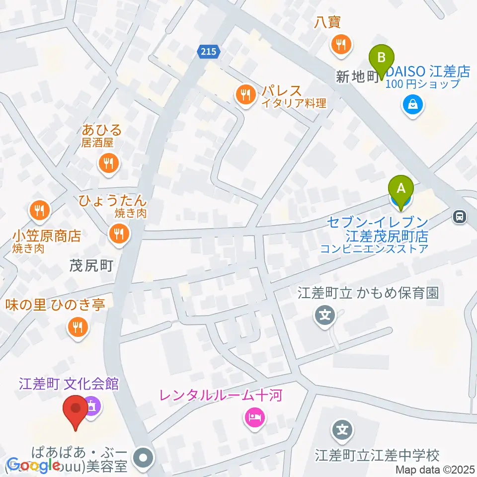 江差町文化会館周辺のコンビニエンスストア一覧地図
