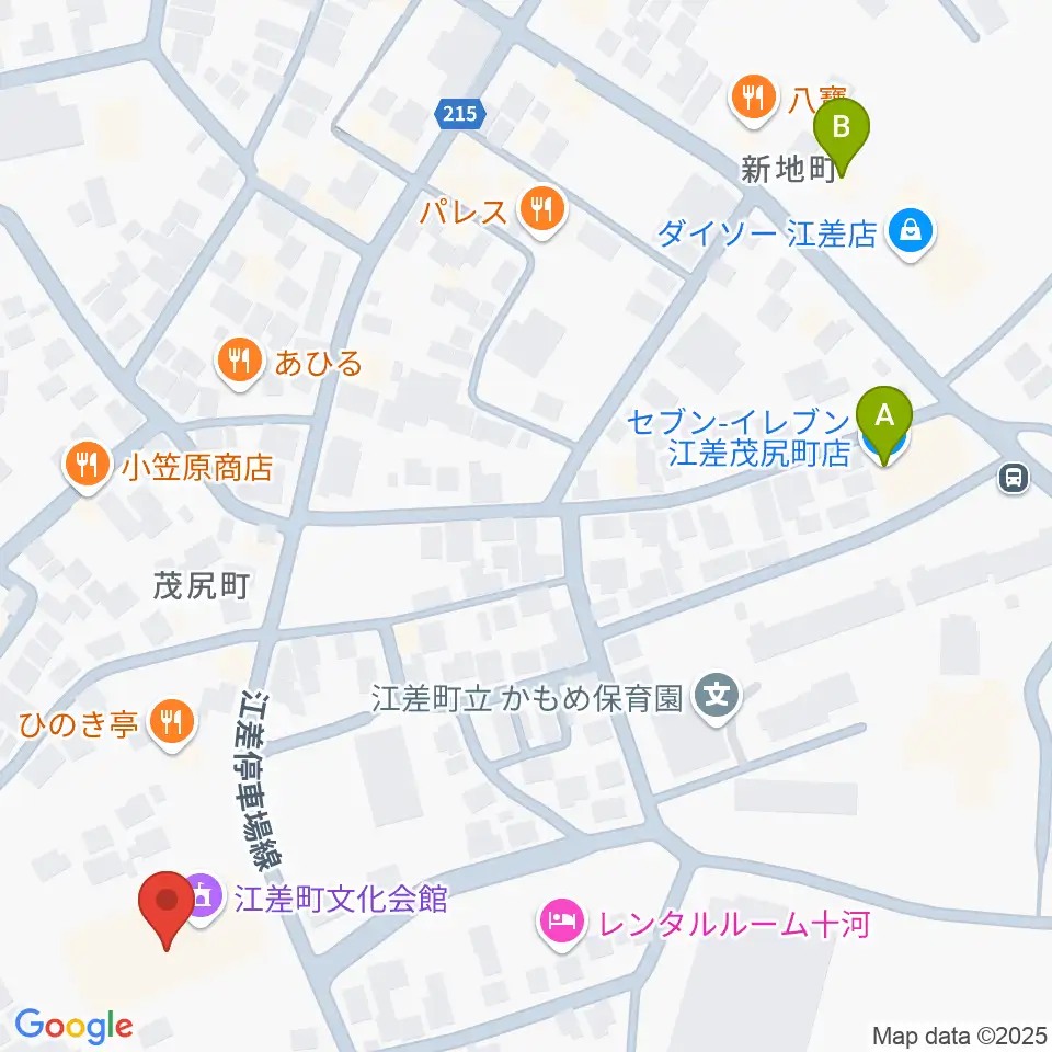 江差町文化会館周辺のコンビニエンスストア一覧地図