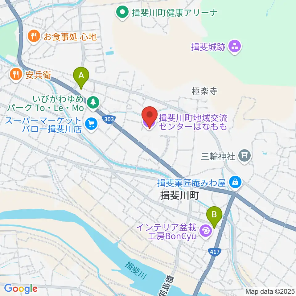 揖斐川町地域交流センターはなもも周辺のコンビニエンスストア一覧地図