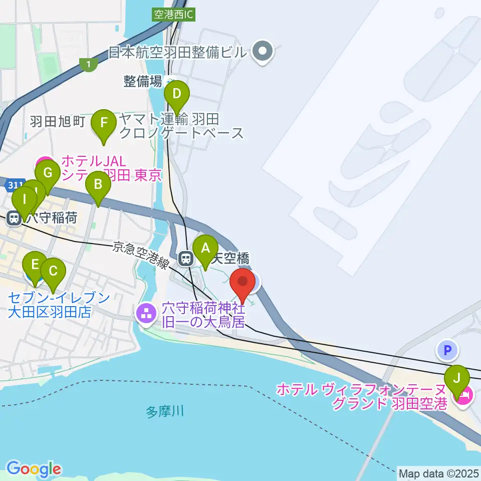 Zepp羽田周辺のコンビニエンスストア一覧地図