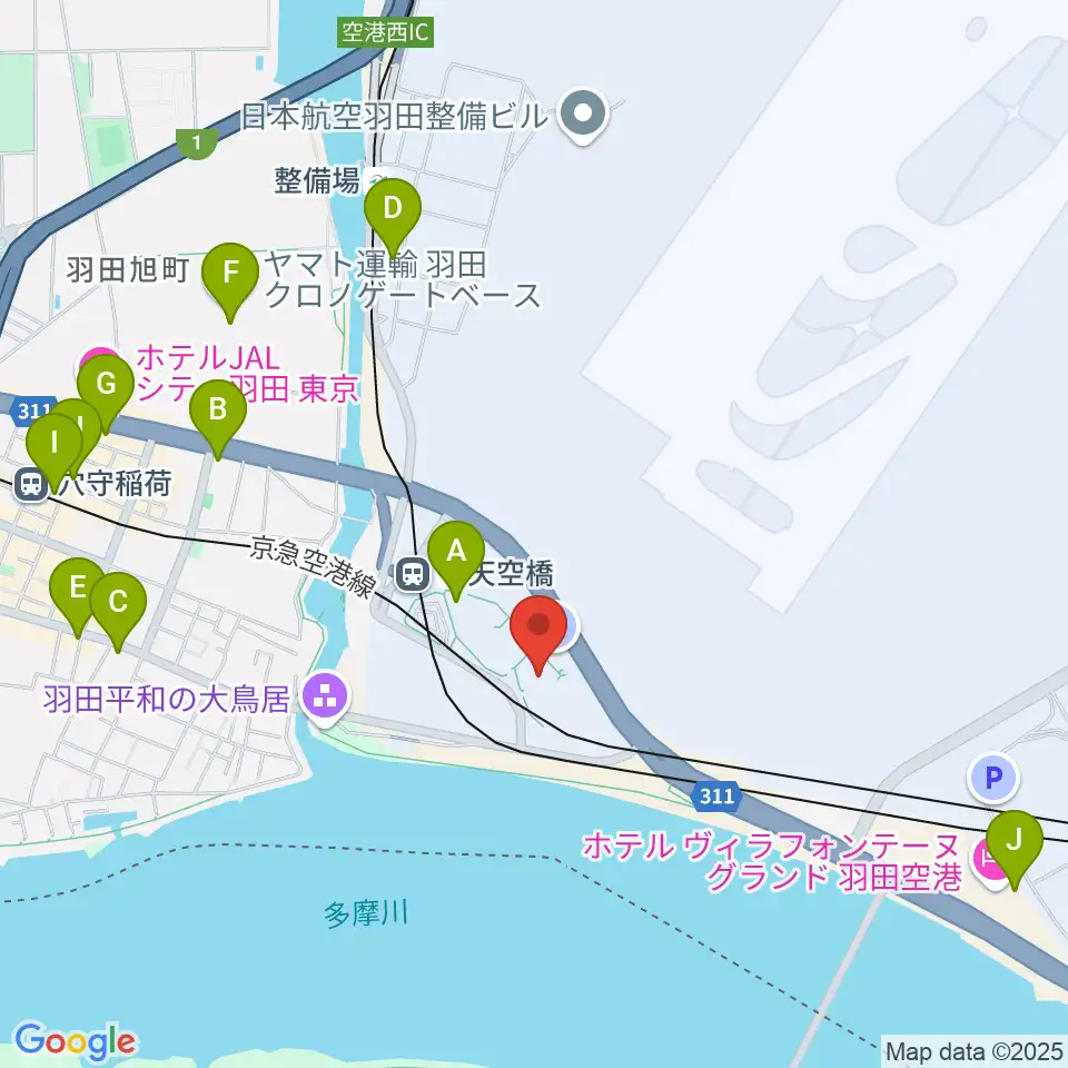 Zepp羽田周辺のコンビニエンスストア一覧地図