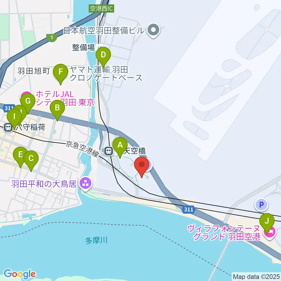 Zepp羽田周辺のコンビニエンスストア一覧地図