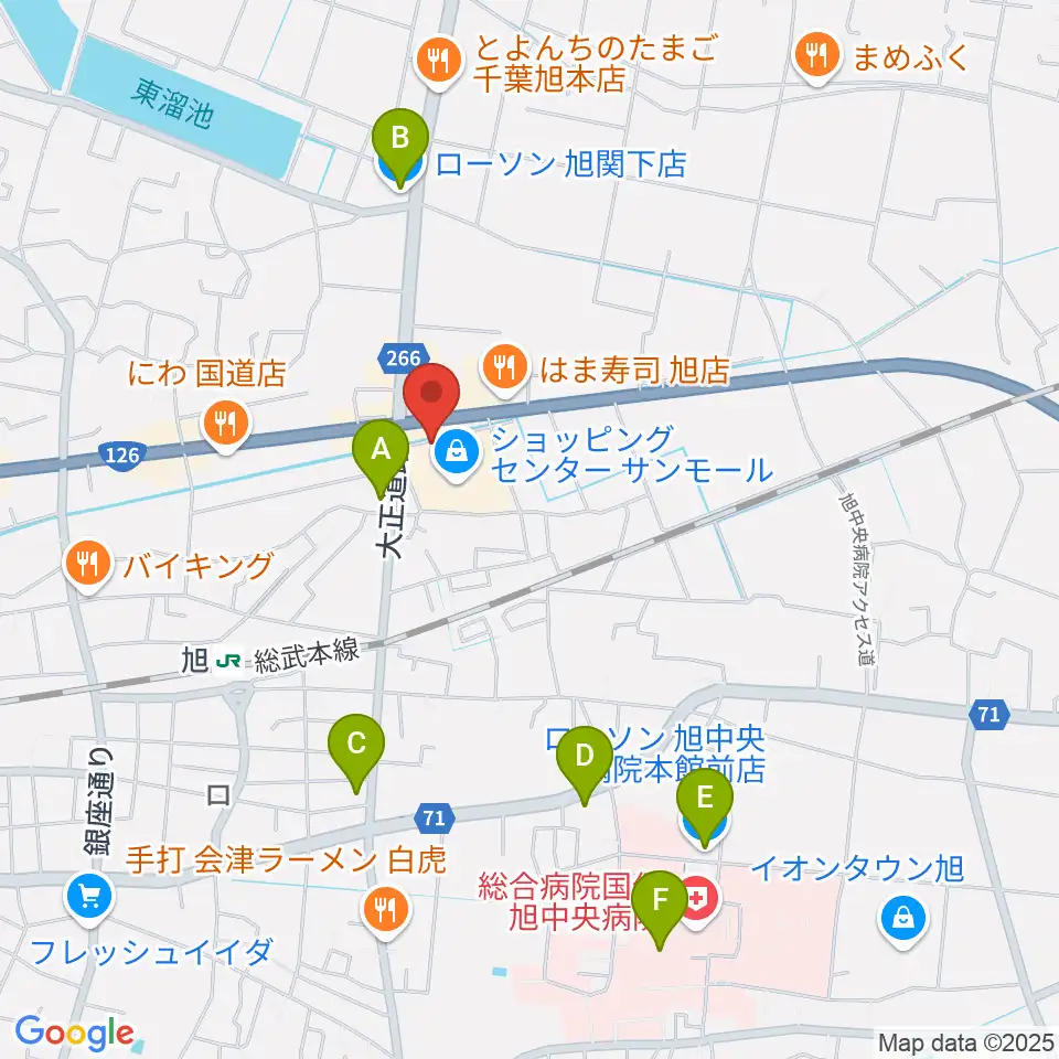 旭サンモールシネマ周辺のコンビニエンスストア一覧地図